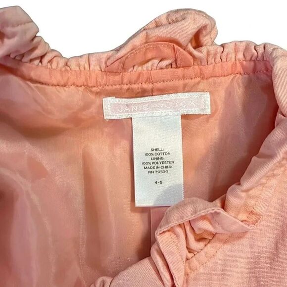 Janie and Jack fully lined pink little girls jacket size 4/5 - Picture 5 of 5
